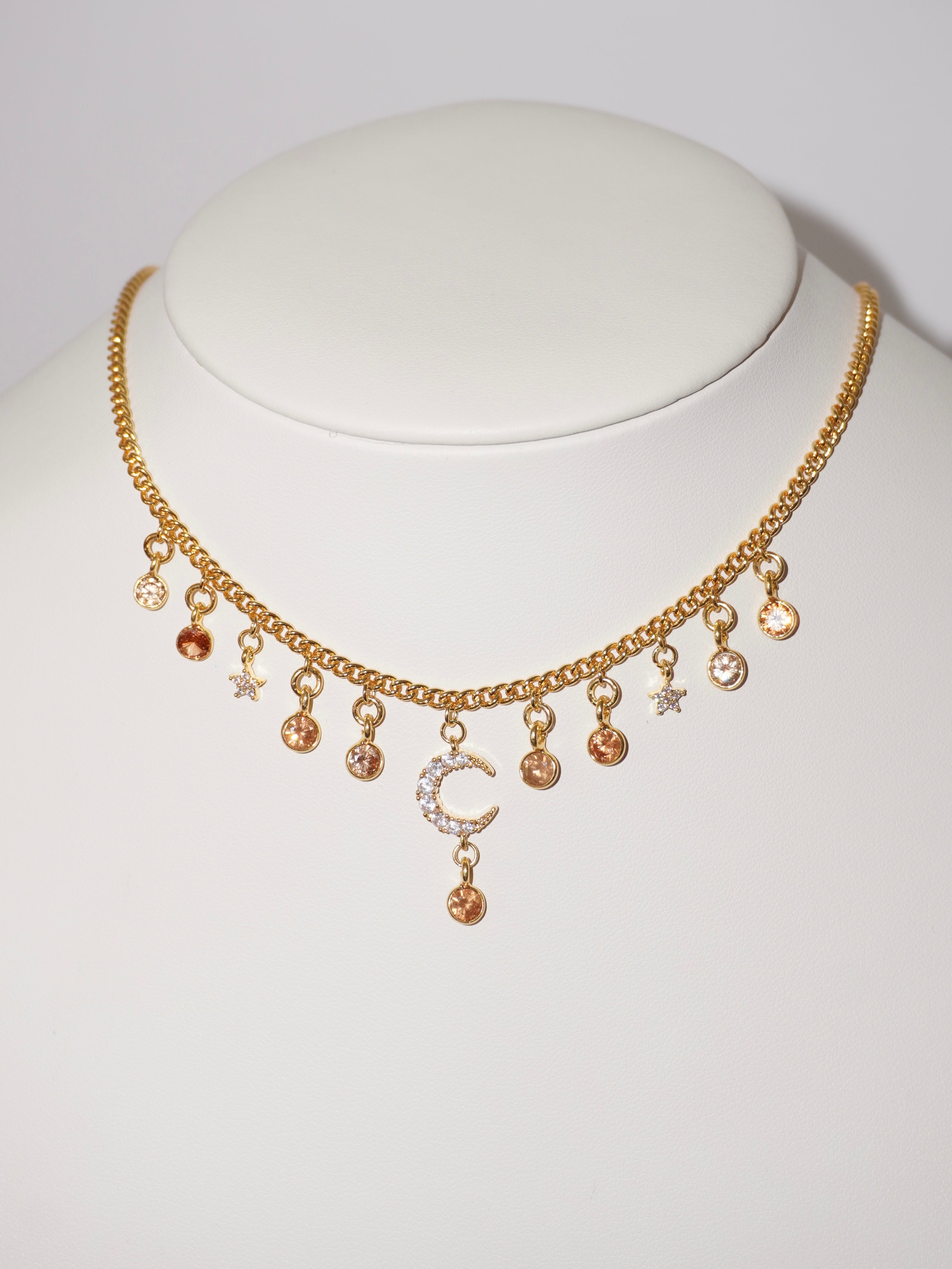 Starry night | Hessonit Granat Kette