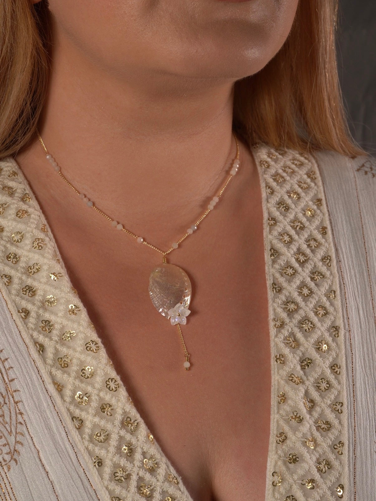 Ocean | Morganit Kette