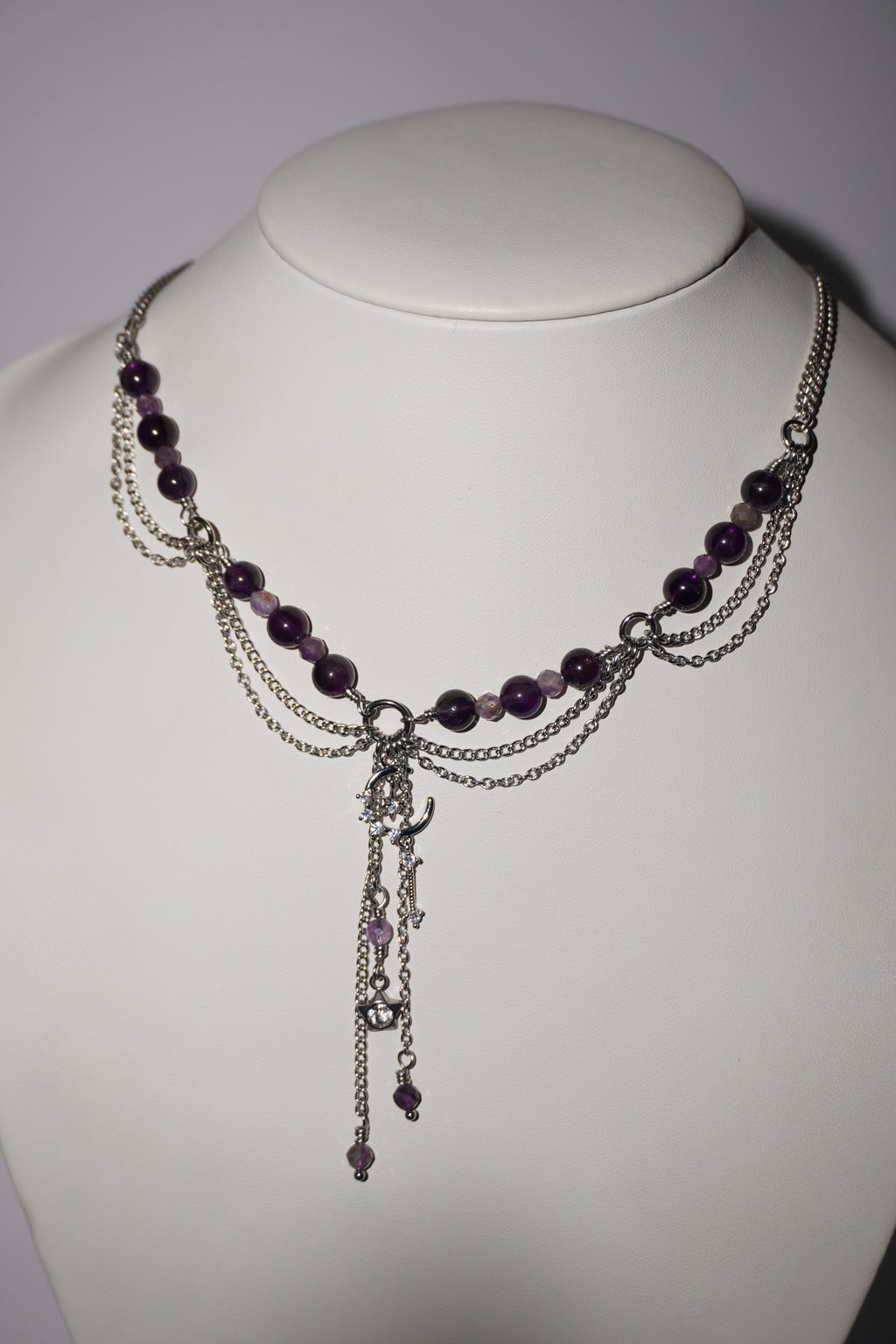 Witch | Amethyst Kette | Edelstahl Silber
