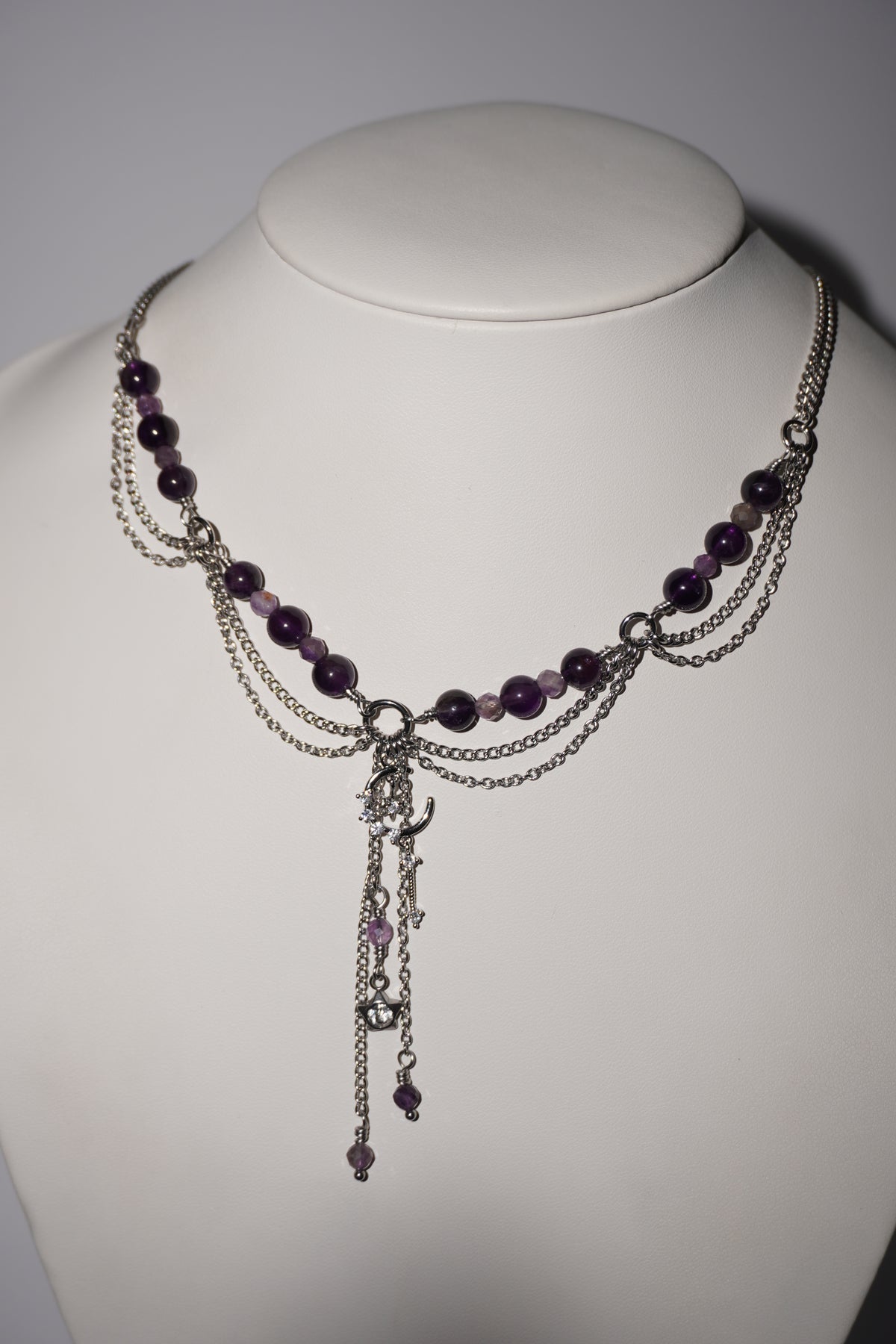 Witch | Amethyst Kette | Edelstahl Silber
