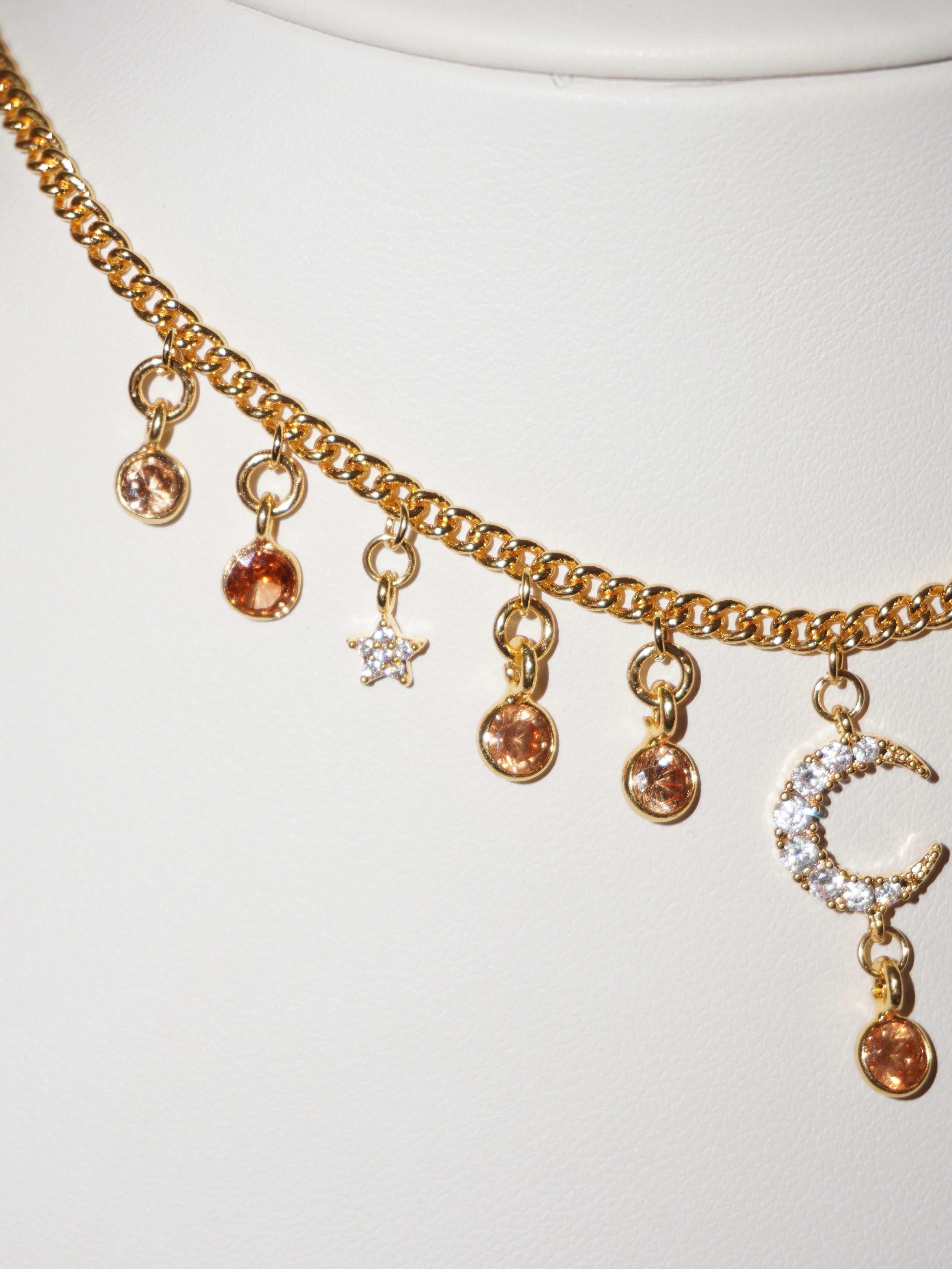 Starry night | Hessonit Granat Kette