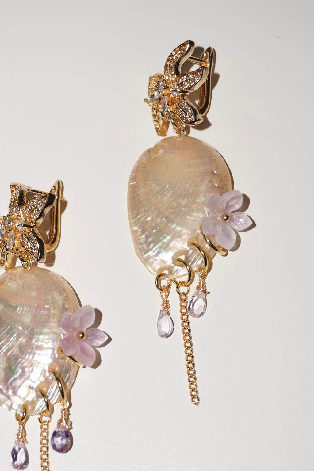 Ibiza | Abalone & Amethyst Ohrringe