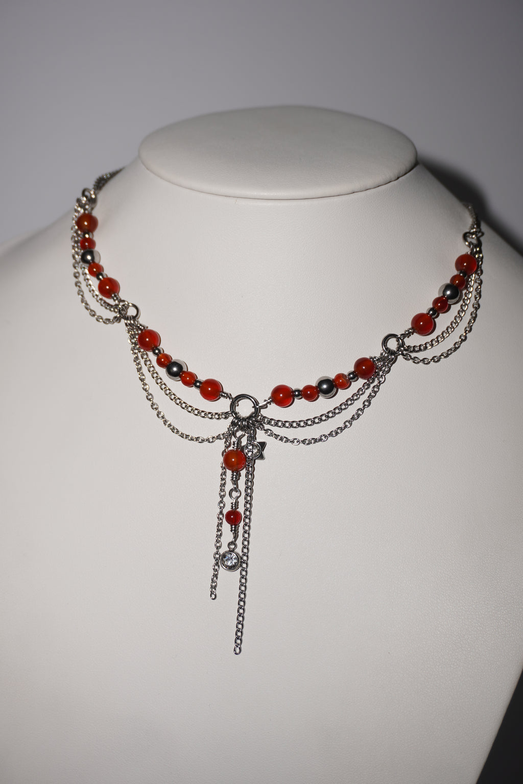 Hottest | Karneol Kette | Edelstahl Silber