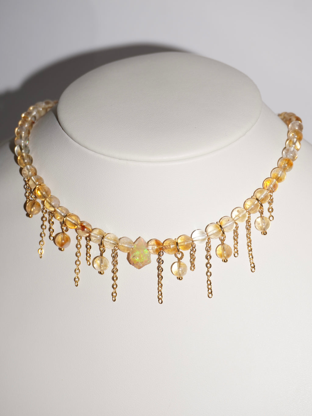 Kira | Citrin & Äthiopien Opal Kette
