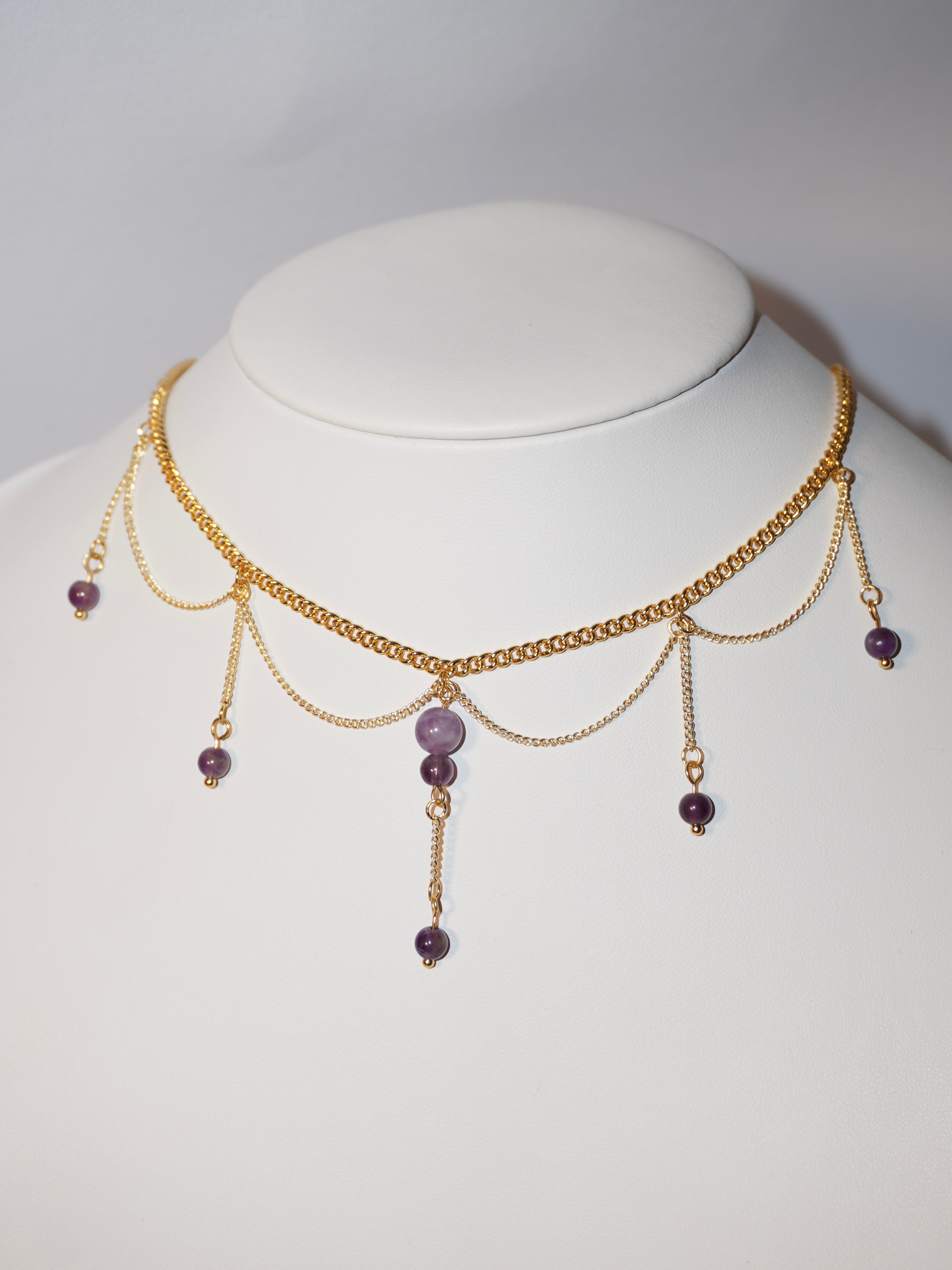Fairy | Jade/Amethyst/Rauchquarz/Rosenquarz Kette
