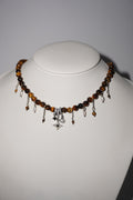 Amalia | Tigerauge Kette | Edelstahl Silber