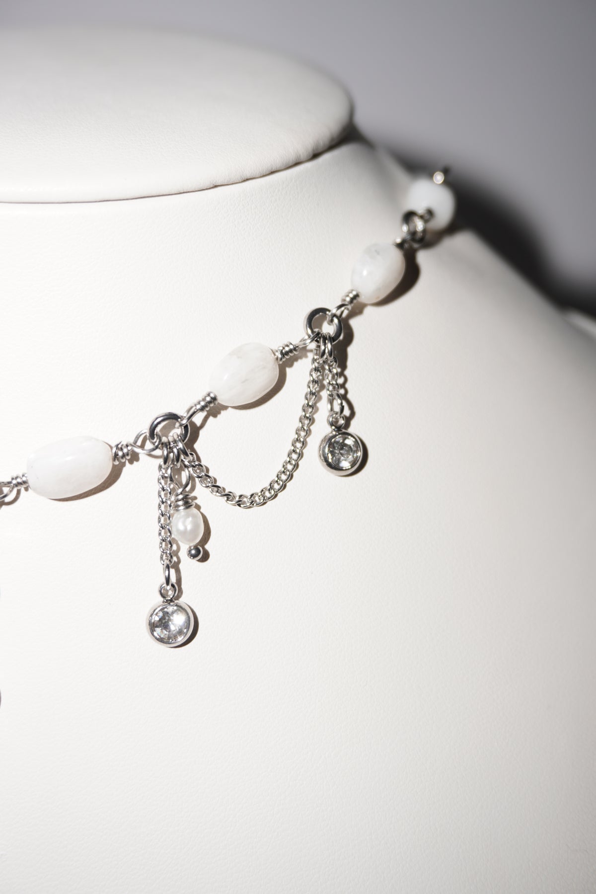 Eleonora | Mondstein Kette | Edelstahl Silber
