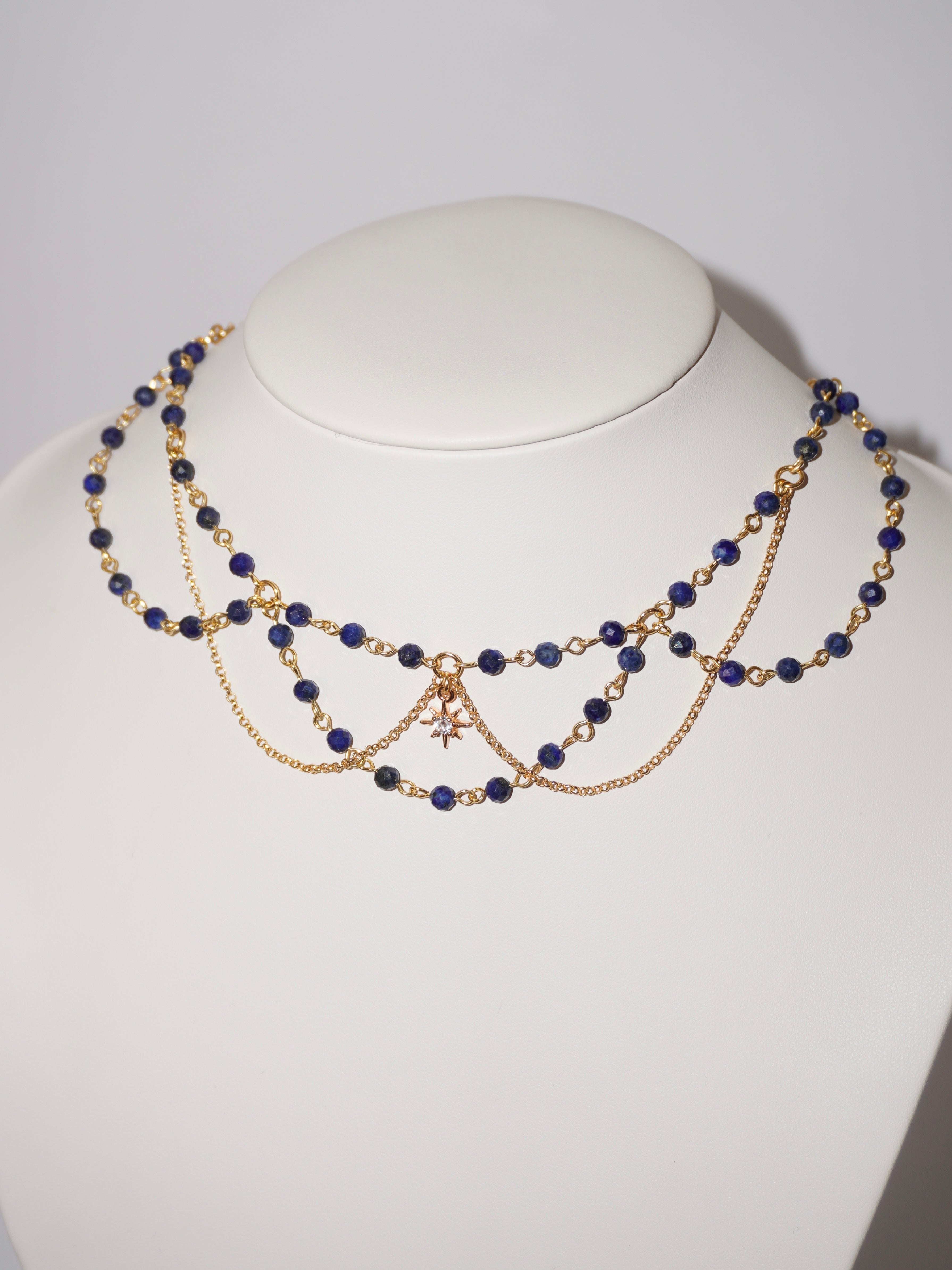 Dreamy | Citrin/Lapis Lazuli Kette