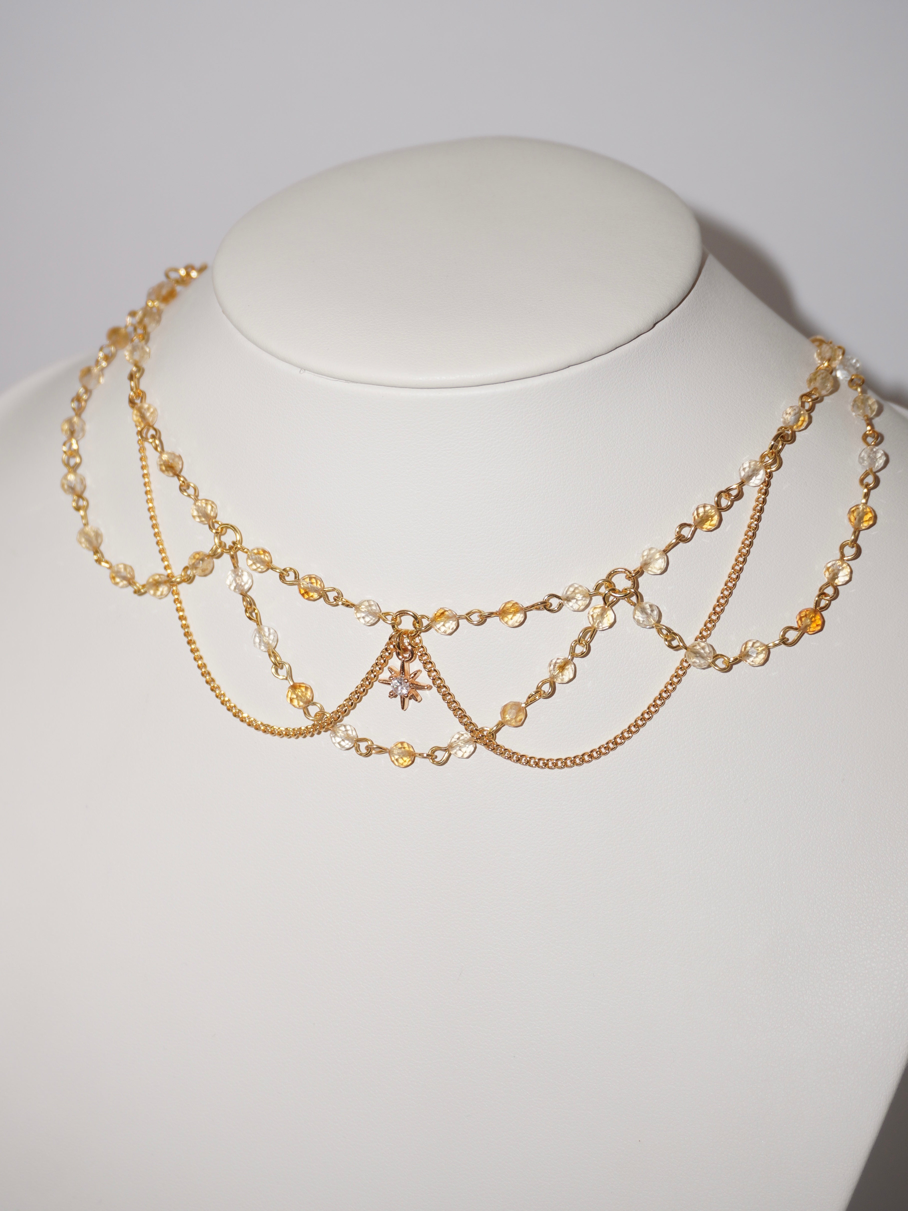 Dreamy | Citrin/Lapis Lazuli Kette