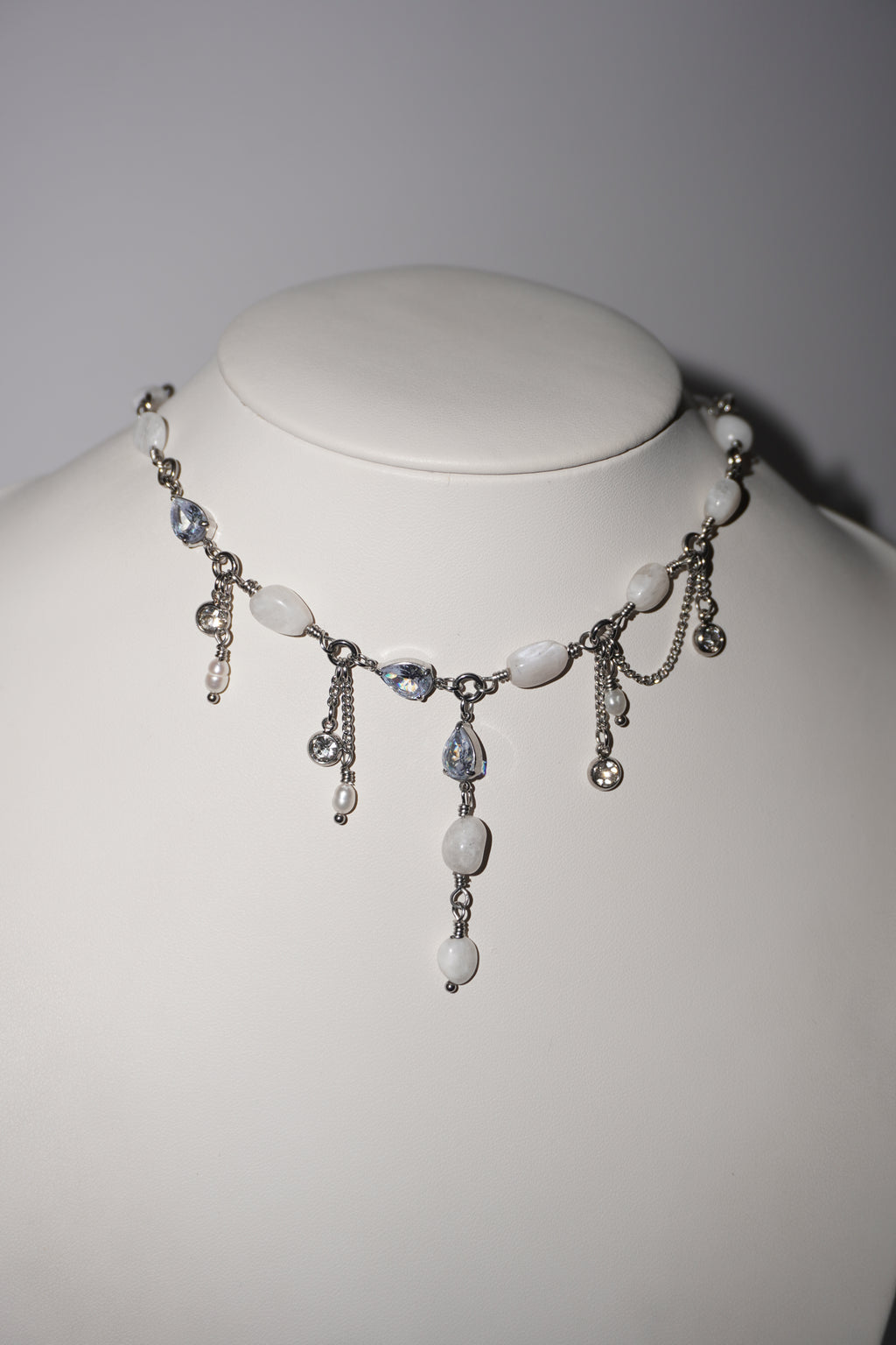 Eleonora | Mondstein Kette | Edelstahl Silber