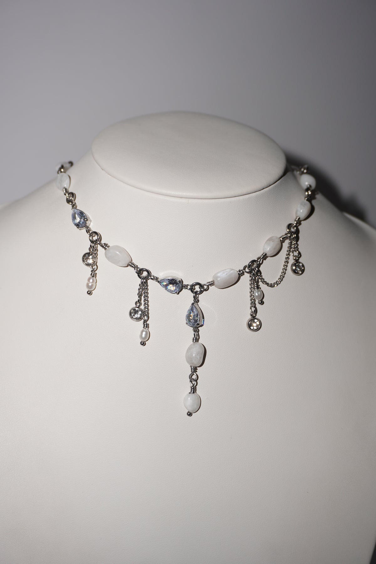 Eleonora | Mondstein Kette | Edelstahl Silber