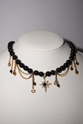 North Star | Obsidian Kette | Edelstahl Gold