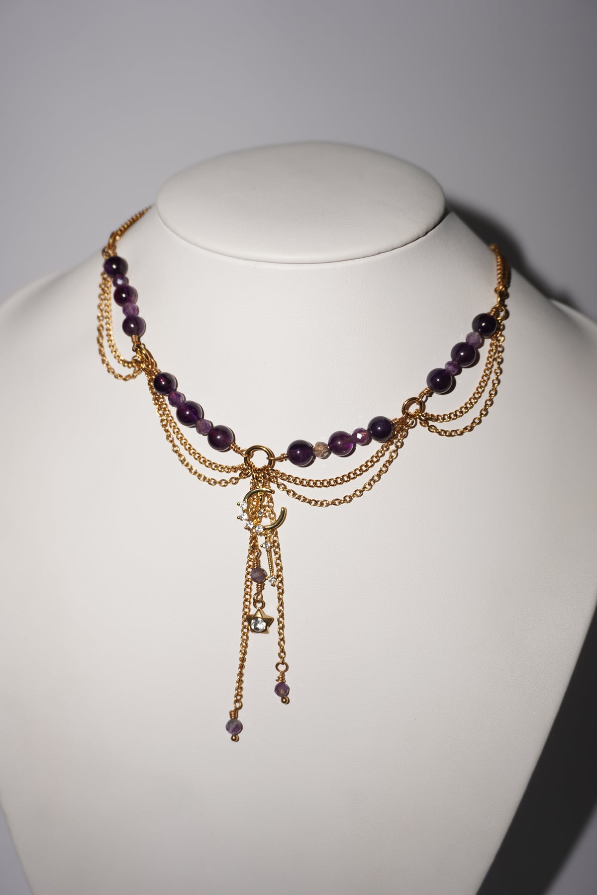Witch | Amethyst Kette | Edelstahl Gold