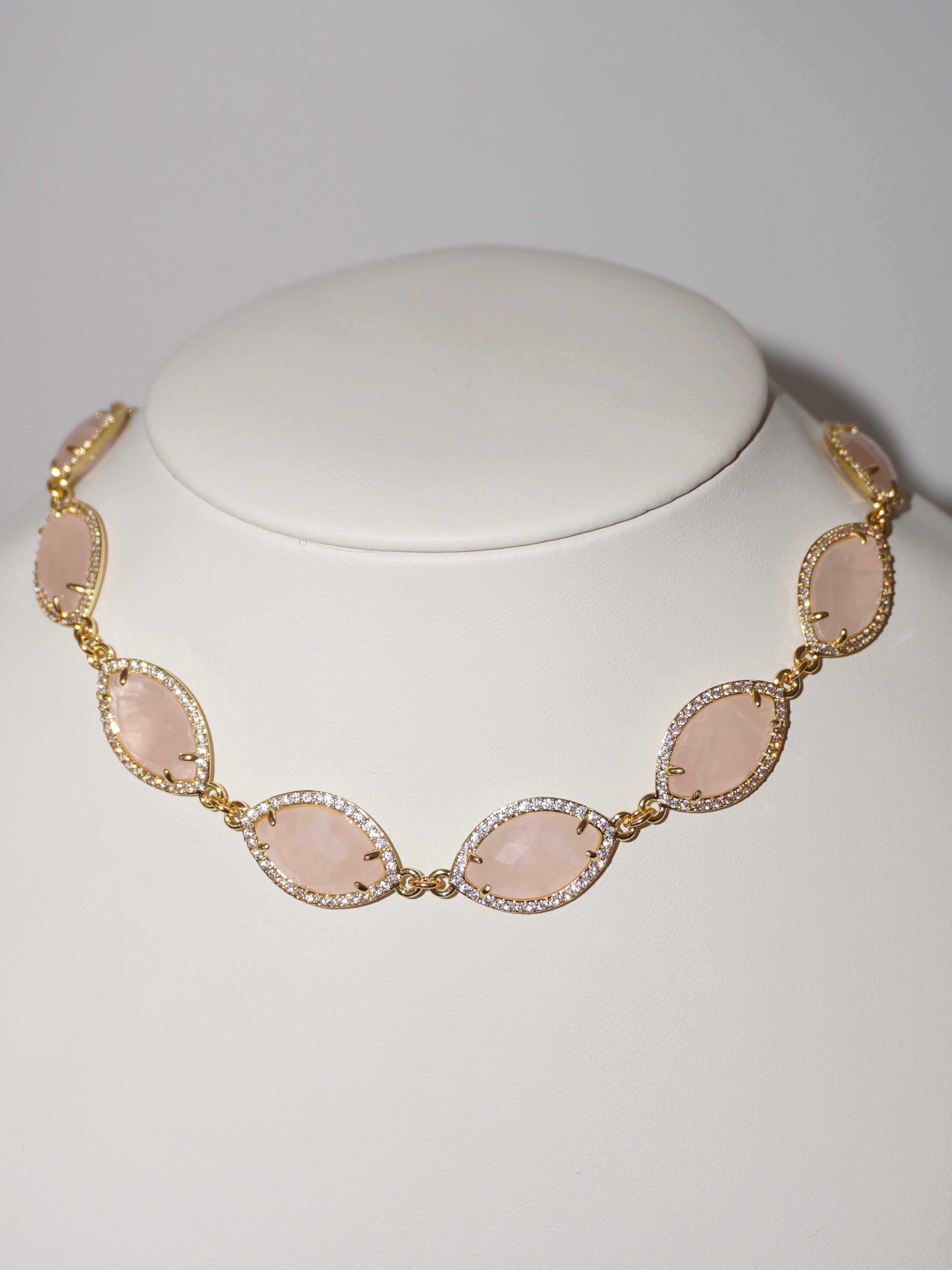 Diva | Rosenquarz Kette