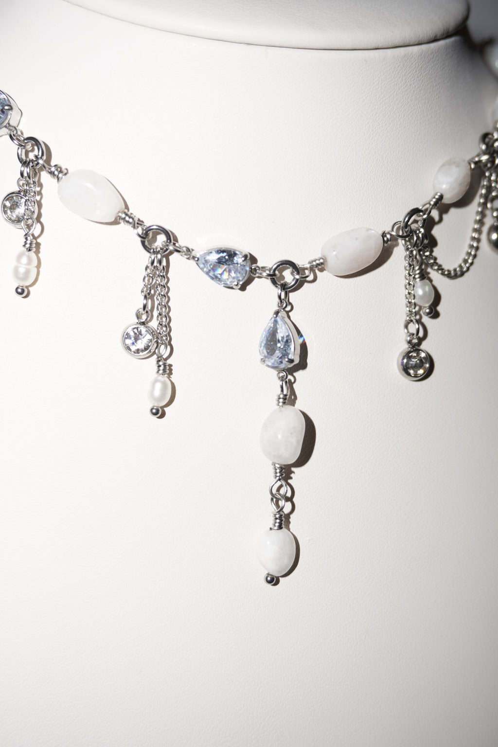 Eleonora | Mondstein Kette | Edelstahl Silber