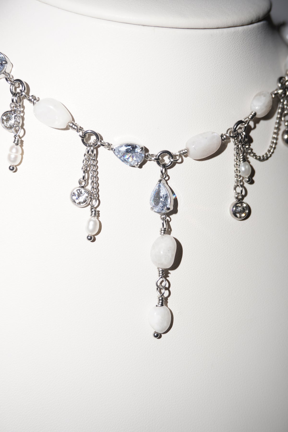 Eleonora | Mondstein Kette | Edelstahl Silber